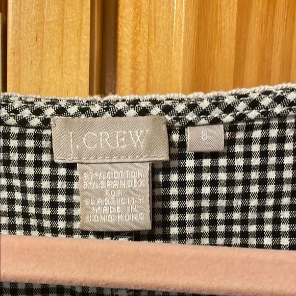 J. Crew Black and White Checkered Midi Dress - Picture 2 of 5